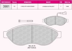 ÖN BALATA DUCATO 3-4-BOXER 3-4-JUMPER 3-4 06 11 16Q-20Q- KARSAN JEST TEK FİŞLİ