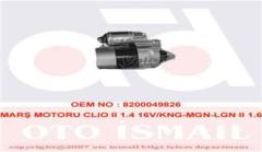 MARŞ MOTORU RENAULT CLIO 2 00 08 KANGOO 01 LAGUNA 1 97 01 LAGUNA 2 01 05 MEGANE 1 96 02 MEGANE 2 02 08THALIA 1 00 09THALIA 2 08 DACIA SANDERO 08 LOGAN 06 DUSTER 10 1.4 K4J K7J 1.6 K4M K7M