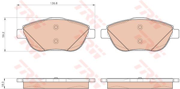 ÖN FREN BALATASI CORSA F 19 CROSSLAND 17 MOKKA 20 C3 2-3-AIRCROSS 09 C4 14 208 19 2008 19 DS3 15 15 İNÇ 283mm