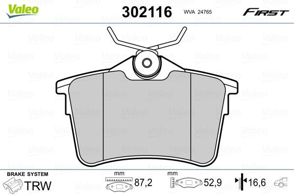 ARKA FREN BALATASI P307 00 09 P308 07 14 PARTNER 08 PARTNER TEPEE 08 BERLINGO 08 C4 04 16 XSARA PICASSO 99 11 DS4 15 18