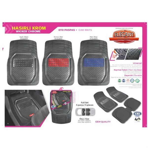 PASPAS ÜNİVERSAL - HASIRLI - SİYAH KROM MAVİ