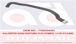KALORİFER ÇIKIŞ HORTUMU RENAULT CLIO 2 98 05 CLIO SYMBOL 00 05 KANGOO 97 1.4 E7J K7J