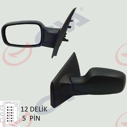 DIŞ DİKİZ AYNASI SOL CLIO 06> ELEKTRİKLİ ISITMALI ASFERİK 5 FİŞ VM-6136EHAL
