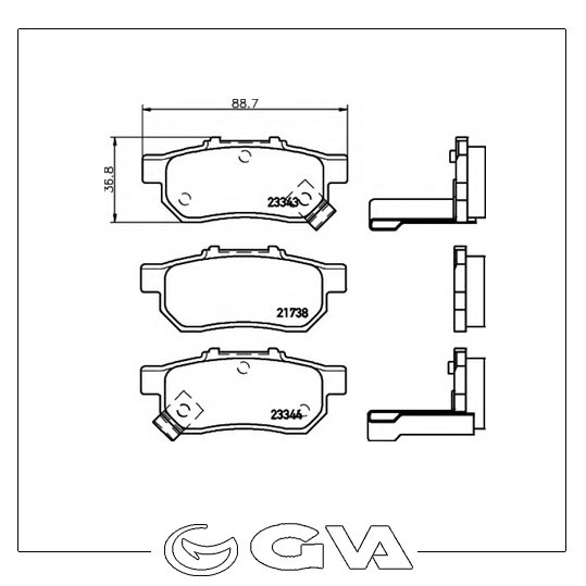 ARKA BALATA C4IC 1.6İ 1.6 VTI 94/00 HONDA JAZZ 08 ACCORD 3 85-89 GDB3113