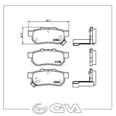 ARKA BALATA C4IC 1.6İ 1.6 VTI 94/00 HONDA JAZZ 08 ACCORD 3 85-89 GDB3113