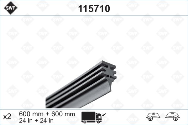 SİLECEK SÜPÜRGESİ ARKA TRANSPORTER T5-T6-CADDY 400 mm