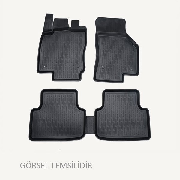 PERFLEX 3D X-MAT HAVUZLU PASPAS ÇEŞİTLERİ SİYAH SKODA FABIA 2014 3D X-MAT 5 PCS