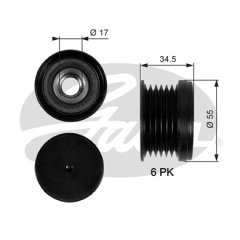 ALTERNATÖR KASNAĞI RULMANLI CADDY 3-GOLF 5-VI-PLUS-JETTA 3-4-PASSAT-POLO-A1-A3 1.2-1.4TSİ 6K