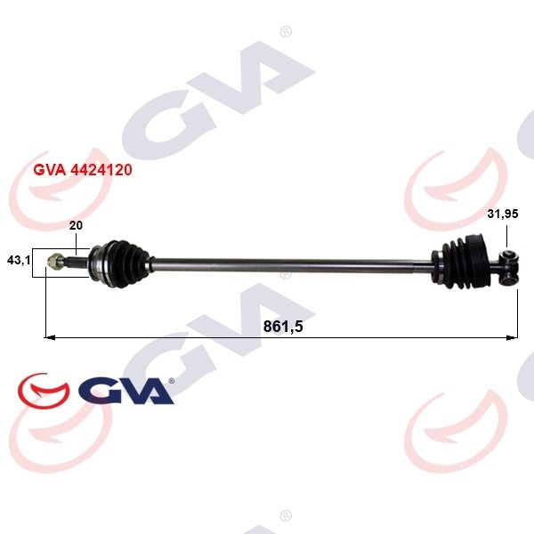 KOMPLE AKS SAĞ UNO 70 1.4i 94-00 861.5mm