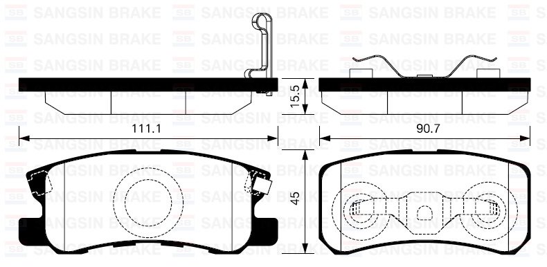 ARKA BALATA P4008 12 C4 1.6HDİ 12 PAJERO 2 01-07 AXS 10 OUTLANDER 07 GRANDIS 07 GDB3247