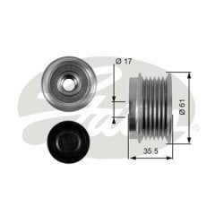 ALTERNATÖR KASNAĞI RULMANLI CHEVROLET CAPTIVA-EPICA-LACETTI-NUBIRA 2.0D 06 ANTARA 2.0 CDTI 07