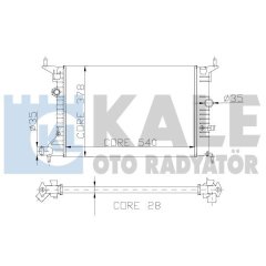 SU RADYATÖRÜ OPEL VECTRA B 1.6-1.8-2.0 16V 95 03 AT MEKANİK 24MM