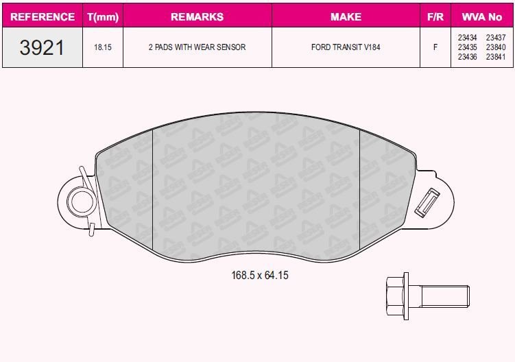 ÖN BALATA TRANSİT V184 8.00