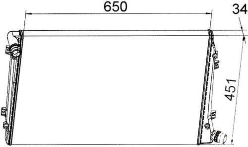 RADYATÖR BRAZİNG PASSAT-JETTA 3 2.0 TDİ 05 650x438x26