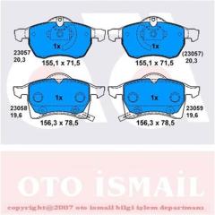 ÖN BALATA ASTRA G 1.8 00/05 ASTRA H 05 ZAFIRA 00 MERIVA 03 CORSA C D 03 COMBO 04 0986TB2335