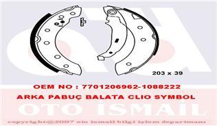 ARKA PABUÇ BALATA P106-P206-P306-SAXO-CLIO 2-SYMBOL-THALIA-LAGUNA-TWNG-LOGAN 04 SANDERO 08 7701206962