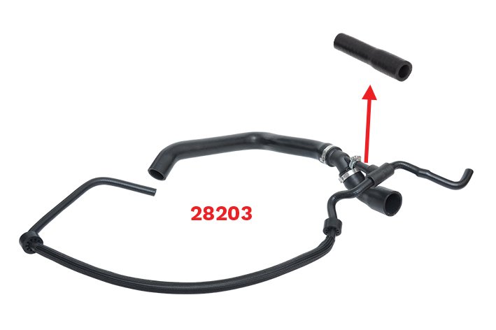 28203 RADYATÖR ÜST HORTUMUNUN -- ARASINDAKİ KÜÇÜK HORTUMU -- VW LT35-VOLT 2.5 N174