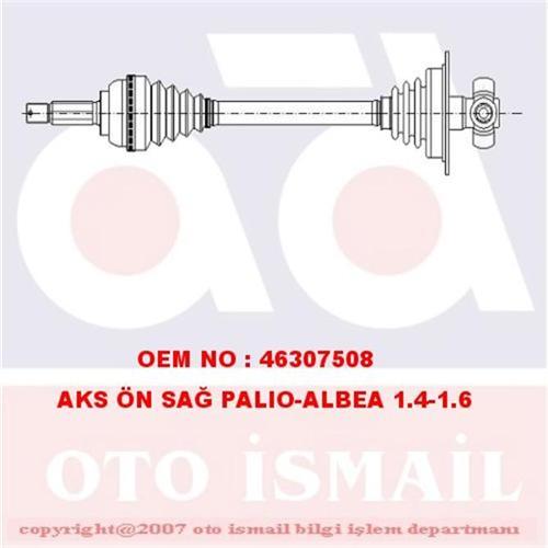 x AKS ÖN SAĞ PALIO 1.2-1.4-1.6 16V-1.7TD-ALBEA 1.2-1.4 03