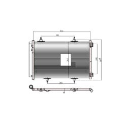 KLİMA KONDENSERİ 207 4 BACAK 557X375X16 OTO.-MEK.
