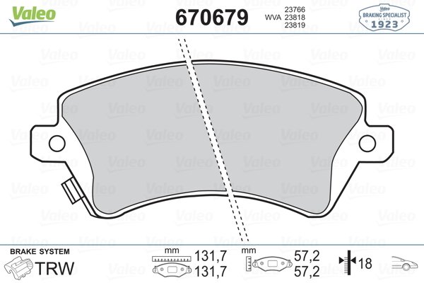 ÖN BALATA COROLLA 1.4-1.6-1.4VVTİ-1.6VVTİ-1.8 VVTİ 02-07 1.4 D4D 04-07 2.0D4D 02-07