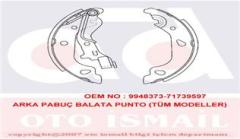 ARKA PABUÇ BALATA PUNTO 1.2 1.3JTD 1.9JTD 99 03 GRANDE PUNTO 1.3D 08 TÜM MODELLER 180x32
