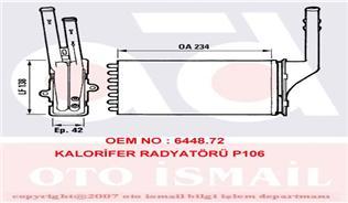 KALORİFER RADYATÖRÜ 106 91-96 SAXO 96-03 AX 91-96 234x138