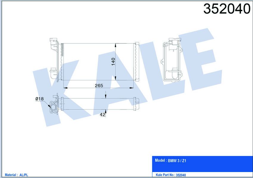 KALORIFER RADYATORU BMW E30 83 94
