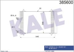 KLİMA KONDENSERİ 307 00 2.0HDI AL/AL 540x358x16