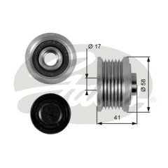ALTERNATÖR KASNAĞI RULMANLI BRAVO 2 06 DOBLO 10 LINEA 09 PUNTO 05 STILO 04-07 -DUCATO 11