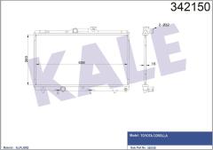 RADYATÖR TOYOTA TOYOTA COROLLA COMPACT-LİFTBACK-WAGON AL-PL-BRZ