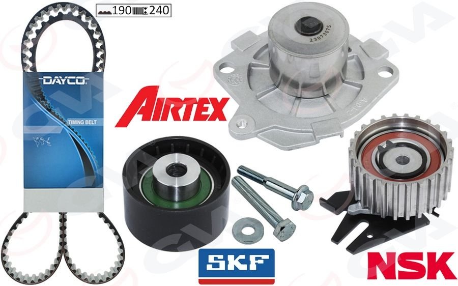 DEVİRDAİMLİ TRİGER SETİ 190x240 BRAVO 96>DOBLO 01>MAREA 99-02 -IDEA 04>1.9JTD KTB317 TEFLONLU KAYIŞ