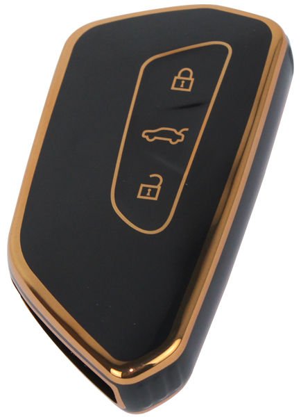 KONTAK ANAHTAR KUMANDA KORUYUCU KILIF TPU 3 TUŞ SİYAH VW GOLF 8-ID 4-ID 3