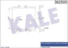 RADYATÖR MITSUBISHI COLT 4-LANCER 5 AL/PL/BRZ 375x408x16