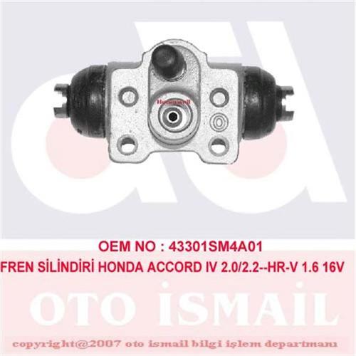 x FREN SİLİNDİRİ SOL ACCORD 4 2.0I 16V-2.2I 16V 90-93 -CRX 1.6 92-98 -HR-5 1.6 16V 99 19.05mm