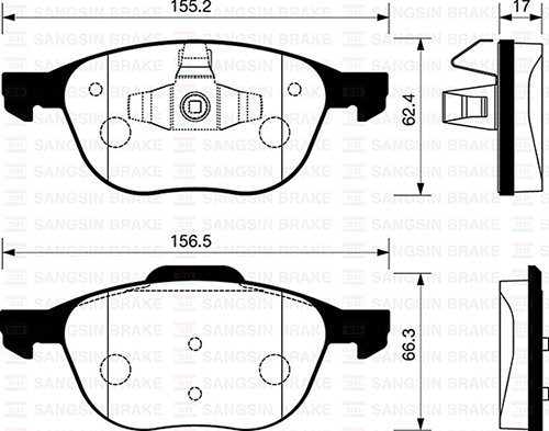 ÖN FREN BALATA MAZDA 3 BK 03-09 / FORD FOCUS 2 04-18 / C-MAX 07-19 / KUGA 08- / VOLVO V40 19- / S40 04-12