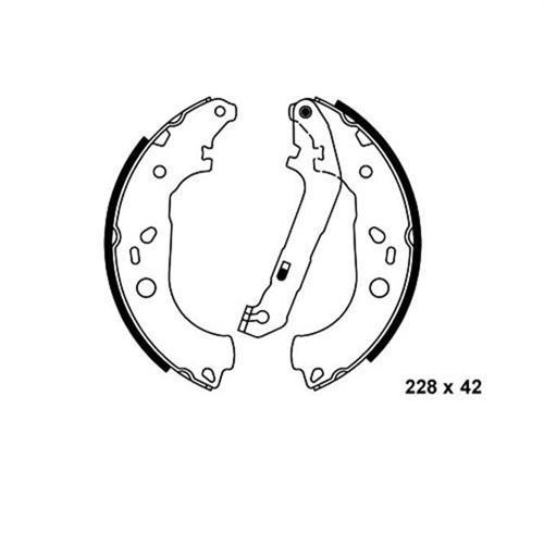 ARKA PABUÇ BALATA FOCUS 2 1.4-1.6-1.6TI-1.6TDCI-1.8-1.8TDCI-2.0-2.0TDCI 04-2012 ABS SİZ 228x42