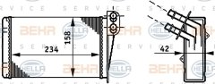 KALORİFER RADYATÖRÜ CLIO 2 00 SYMBOL 2 08 234x158x42