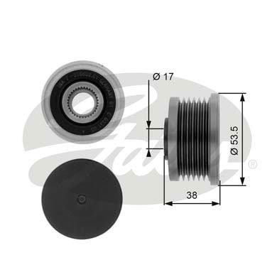 ALTERNATÖR KASNAĞI RULMANLI LAGUNA 2 01- -MEGANE 2-3 08- -TRAFIC 2 06- -MASTER 2 06- 1.9DCI
