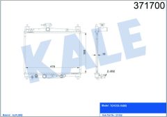 RADYATÖR YARIS AL/PL/BRZ 350x478x16