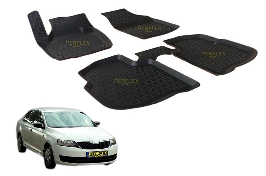 PASPAS 3D X-MAT HAVUZLU SKODA RAPID 13 BEJ