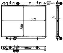 RADYATÖR 407 04 C5 04 1.6HDI 2.2 16V AC MEK 552x380x26 1 SIRA ALB SİSTEM