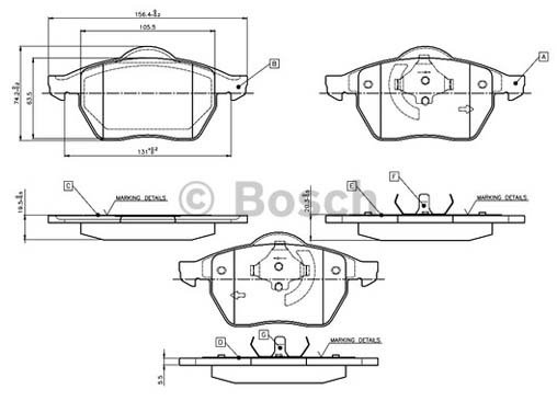 ÖN BALATA FİŞLİ P406 2.0-2.1 TD 94-04 306 GTİ 93-01 XANTIA XM 0986TB2035