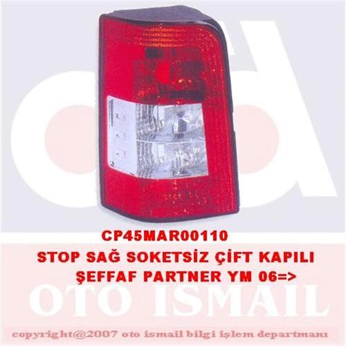 STOP LAMBASI SAĞ PARTNER YM. 06 ŞEFFAF ÇİFT KAPI DUYSUZ
