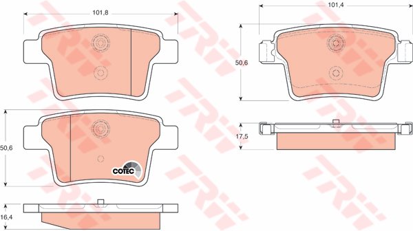 ARKA FREN BALATASI MONDEO 3 04 07 JAGUAR X TYPE ESTATE 05 09