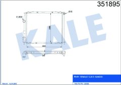 RADYATÖR AL/PL/BRZ CLIO 2 1.2 16V 98 99-KANGOO 1.0-1.2-1.6 99