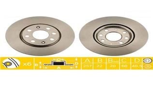 ÖN FREN AYNASI CORSA D 07 CORSA E 14 ADAM 13 PUNTO EVO-GRANDE PUNTO 05 257x22x4DL HAVALI 14İNÇ 55700921
