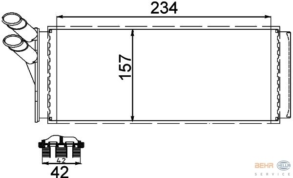 KALORİFER RADYATÖRÜ PASSAT 96-00 A4 95-00 234x152x40