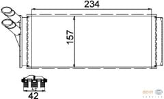 KALORİFER RADYATÖRÜ PASSAT 96-00 A4 95-00 234x152x40