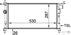 RADYATÖR CORSA B-TIGRA-COMBO 1.2-1.4-1.4 16V KLİMASIZ MEK 530x285x34