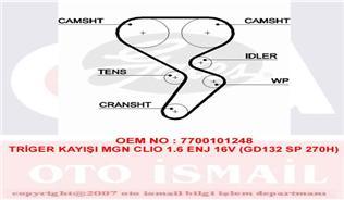 5501XS TRİGER KAYIŞI 132x270 132 DİŞ MEGANE CLIO-LAGUNA-SANDERO- 1.6 ENJ 16V GD132 SP 270H